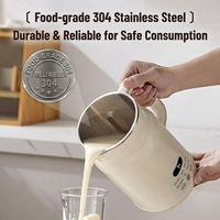 Aanpasbare multifunctionele Duitse sojamelkmaker, mini, roestvrij staal, 1000ml capaciteit, huishoudelijke blender, sapcentrifuge, automatisch