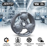 Jantes en alliage JENTO 15 pouces 6J 4x114.3 ET38 CB73.1 en forme d'ours mignon, couleur argent, pour Suzuki Swift, Honda Fit, Nissan Micra JWL VIA