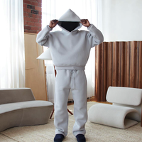 Ensemble de survêtement unisexe en néoprène, sweat-shirt à capuche ample et pantalon de survêtement, ensemble de survêtement pour hommes