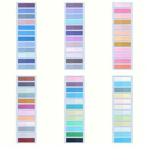 1440 Hojas de Etiquetas Adhesivas Transparentes Morandi de PET, Tipo Flecha, Fluorescentes, para Oficina y Escuela, Marcadores de Página - Product Image 3