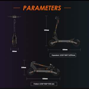 Trottinette électrique Kukirin G4 11 pouces, moteur 2000 W, batterie 60V 20Ah, <span class=keywords><strong>autonomie</strong></span> 75 km, pour le <span class=keywords><strong>travail</strong></span>, les trajets courts, tout-terrain - Product Image 5