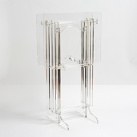 Benutzer definierte klare Lucite Klapptisch für Wohnzimmer Ende Couch tisch
