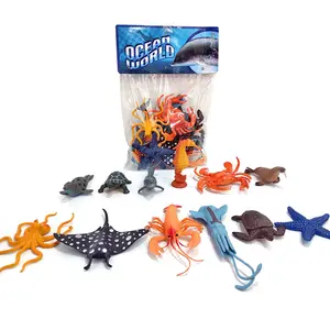 Ept Simulatie Collectie Cadeau 5 Inch Plastic Dieren Modellen Zeeleven Speelgoed Set 12 Stuks