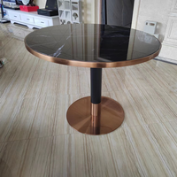 Table ronde de dessus de console antique de feuille d'or naturelle de 120cm de diamètre de meubles de restaurant Tbale