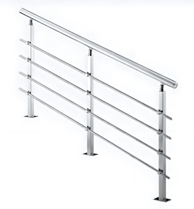 304 Aço Inoxidável Corredor Contemporâneo Balaustrada Corrimão Plataforma Protetora Escada Trilho para Piscinas Hotel Varanda - Product Image 1