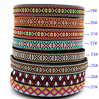 Ruban Jacquard en Polyester/Coton de 25 mm de Largeur, Style National, pour Vêtements, Chaussures, Chapeaux, Accessoires Textiles de Maison