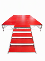 Scène extérieure mobile de luxe antidérapante pour événements, podium facile à installer, équipement d'éclairage pour concerts et mariages, scène extérieure en aluminium