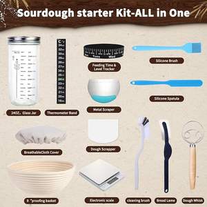 Venta al por mayor <span class=keywords><strong>Benetton</strong></span> Cesta de prueba de pan Juego de hornear La mejor cera de abejas Bolsas de pan de masa fermentada Suministros con espátula de silicona - Product Image 6