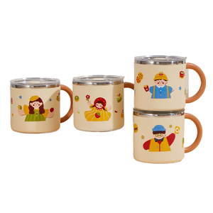 Taza familiar <span class=keywords><strong>de</strong></span> dibujos animados <span class=keywords><strong>de</strong></span> acero inoxidable 304 <span class=keywords><strong>de</strong></span> alta calidad, diseño clásico, taza para beber al vacío para niños, café, té, recuerdo - Product Image 2