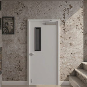 Modern tasarım 90 & 180 dakika Hollow Metal çelik yangın dereceli iç kapı rüzgar geçirmez oteller daireler hastaneler için atölye - Product Image 6