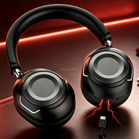 Casque de jeu 2026 avec basses puissantes, casque supra-auriculaire, charge rapide, casque de jeu avec récepteur USB 2.4G