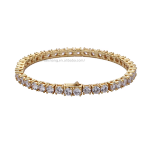 Spring Buckle <b>Copper</b> <b>Copper</b> Micro-inlaid Zircon Single-row <b>Bracelet</b> Hip-hop <b>Bracelet</b> Tanjing Fashion Lijing Necklace - Product Image 3