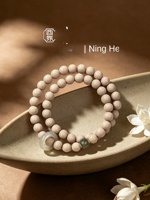 Gelang Manik-Manik Dupa Youfen Simple-Heart Melati Putih Lily Herbal Aromatik Buatan Tangan Metode Tradisional Buatan Cina