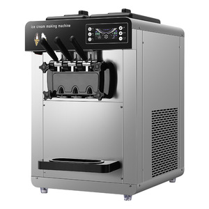 Máquina de Helado Suave Eléctrica de Mesa, 3 Sabores, Mezcla de Alta Producción, Máquina de Conos Suaves Estilo <span class=keywords><strong>KFC</strong></span>, Control Digital, 220V - Product Image 1