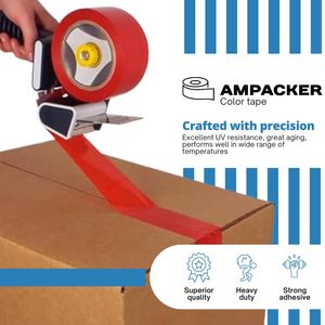 <strong>Wholesale</strong> Red BOPP Express <strong>Packing</strong> Box Sealing <strong>Tape</strong> Transparent with Pressure Sensitive Acrylic Glue for Sealing - Product Image 4