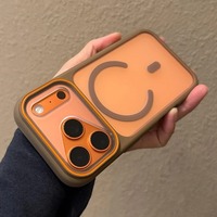 Coque Mate Translucide pour iPhone 17 16 15 Pro Max 14 Plus 11 12 13 Air, Housse Rigide Magnétique Bicolore Contrastée