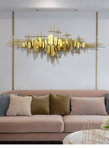 Contemporain 150*69cm or métal tenture <span class=keywords><strong>murale</strong></span> Art lumière luxe fer décor nouveau Design pour la décoration intérieure - Product Image 3