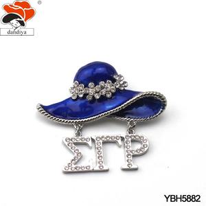 Broche en alliage XHO Chi Eta Phi Green Hat pour enfants, idéale pour les fiançailles, mariages et fêtes, cadeau pour les sororités et fraternités grecques - Product Image 4