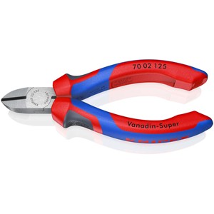 KNIPEX 70 02 125 SB Alicates de corte lateral con mangos ergonómicos, atramentizados en negro, 125 mm - Product Image 1