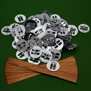 Supports métalliques robustes pour mèches de bougies en <span class=keywords><strong>bois</strong></span> plates, supports de base sertis sécurisés pour bougies DIY, mèches de bougies en <span class=keywords><strong>bois</strong></span> crépitantes - Product Image 3