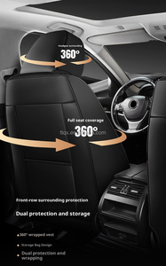 Coprisedili Auto in Pelle Arancione Vivace Universali per 5 Posti Set Completo Compatibili con <span class=keywords><strong>Audi</strong></span> A1 A3 <span class=keywords><strong>A4</strong></span> A5 Q2 Q3 Resistenti ai Graffi - Product Image 5