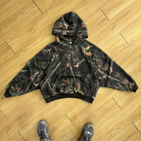 Sweat à capuche surdimensionné pour homme, personnalisé par le fabricant, style streetwear, imprimé camouflage intégral, sweat à capuche camouflage pour homme