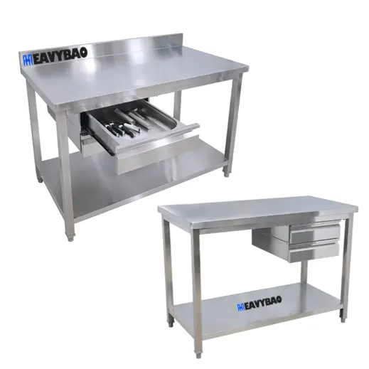 Pesybao equipamentos de coleta de cozinha estrutura forte de aço inoxidável worktable