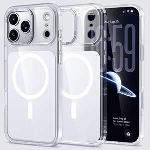 Étui de téléphone officiel transparent en TPU+PC anti-chute avec support magnétique à ventouse en 3 couleurs pour 17 Pro Air - Product Image 5