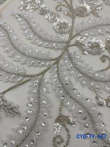 Tissu brodé de luxe de haute qualité, dentelle en tissu pour couturier de mariée, collection - Product Image 5