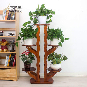 Soporte de madera para plantas y flores, expositor de macetas, estante de madera al por mayor de China, color verde para suelo. - Product Image 4