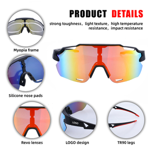 Nouveau TR90 cadre lentille surdimensionnée montagne vélo de route lunettes de soleil Protection UV extérieur Baseball et Pickleball Sport lunettes de soleil - Product Image 3