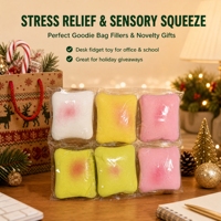 Squishies en forme de tranche de pain à remontée lente, jouet anti-stress et sensoriel, idéal pour sacs cadeaux et cadeaux de fête, lot de 6 pièces en gros
