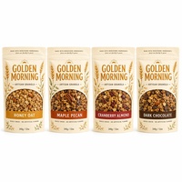Sachet Doypack de qualité supérieure, de qualité alimentaire, avec fermeture éclair et fenêtre, finition mate, pour granola au blé doré et chewing-gum, marque Farmhouse
