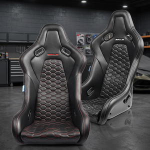 Excellent rapport qualité-prix, siège de course universel de luxe OEM SSCUS FANTOM en cuir PU et FRP, avec coque légère et renforcée, type baquet complet. - Product Image 1