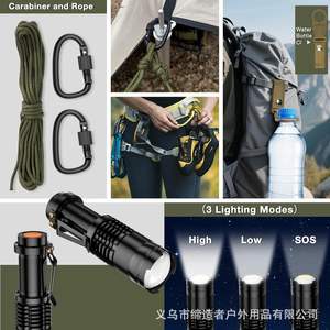 Kit de Herramientas de Supervivencia Multiusos de Acero Inoxidable 21x11.5x5.5cm, Equipo de Emergencia para Exteriores 19 en 1 - Product Image 3