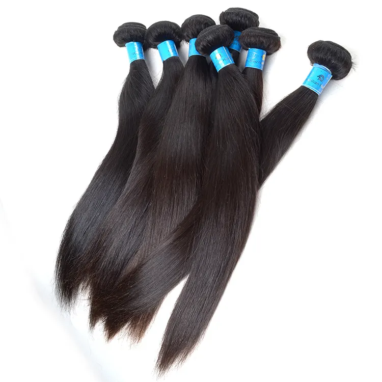 Tramas lisas naturais brasileiras do cabelo reto do vison do Virgin, pacotes do weave do cabelo humano brasileiros, extensões 100% do cabelo da trama do gênio