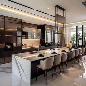 Vente directe d'usine, armoires de cuisine brillantes, fabrication parfaite, style européen moderne, armoires de cuisine et accessoires - Product Image 3