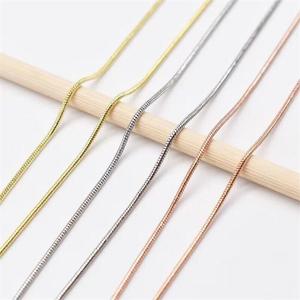 <span class=keywords><strong>Collana</strong></span> a <span class=keywords><strong>Catena</strong></span> Serpente Rotonda in Acciaio Inossidabile Placcato Oro PVD Argento Oro Rosa Nero Impermeabile Non Sbiadisce - Product Image 4