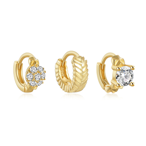 CANNER Minimalist Jewellery 925 Sterling Silver <b>Small</b> Huggie Earrings 18K <b>Gold</b> Plated Cubic Zircon <b>Hoops</b> Earrings for Women - Product Image 1