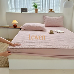 Housse de <span class=keywords><strong>matelas</strong></span> de luxe unie, respirante, lavable, matelassée, toutes saisons, en coton et polyester, pour usage domestique - Product Image 3