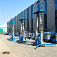 Plateforme de travail aérienne en aluminium à double colonne Eterlift, hauteur de travail personnalisée, pour chantier intérieur
