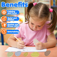 Juguete Sensorial Interactivo Educativo Transfronterizo, Piedra Antiestrés para Niños, Juguete para Apretar de Silicona con Textura Suave, Piedra para la Ansiedad