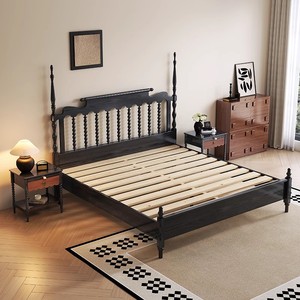 Cabecero Tallado de Madera Maciza Negra Personalizado, Minimalista y Ecológico, para Proyectos de Hoteles y Apartamentos, OEM, ODM, Venta al Por Mayor - Product Image 3