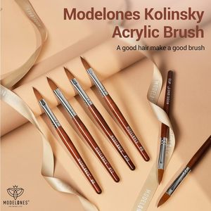 Pinceau à ongles en Kolinsky pur à 100 % avec logo personnalisé, six angles, poils plissés en forme de pétale, outil de peinture acrylique pour salon de manucure - Product Image 6