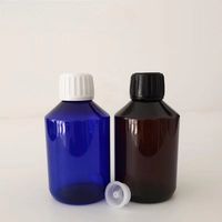 Botella de plástico transparente PET ámbar o azul de gran capacidad con spray o tapón de rosca