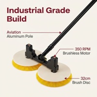 Kit de perche télescopique pour panneaux solaires de toit, ensemble de brosses de nettoyage pour fenêtres hautes