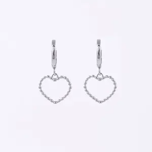 Trendy Earrings Silver 925 Sterling Women 2023 Heart Statement Earrings