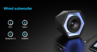 2.1 Speaker 80W Speaker Gaming untuk Kartu Memori 5.3, Mendukung Lampu RGB, Warna Dapat Disesuaikan untuk PC/Laptop/Ponsel