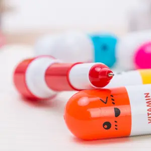 Cadeau mignon stylo à bille pilule vitamine Mini Slogan étudiants stylo médecine