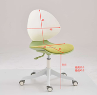 Chaise de bureau à vérin à gaz classe 4, verte, confortable, avec dossier et roulettes silencieuses pour bureau à domicile